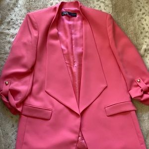 Pink Zara over size blazer